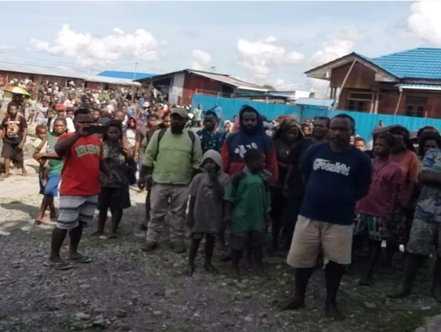 Aksi Protes Warga Noglait Nduga