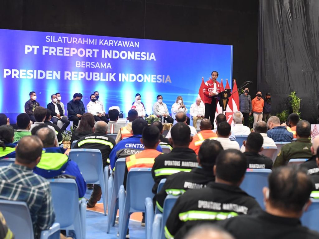 Jokowi saat Silaturahmi di Freeport Tembagapura