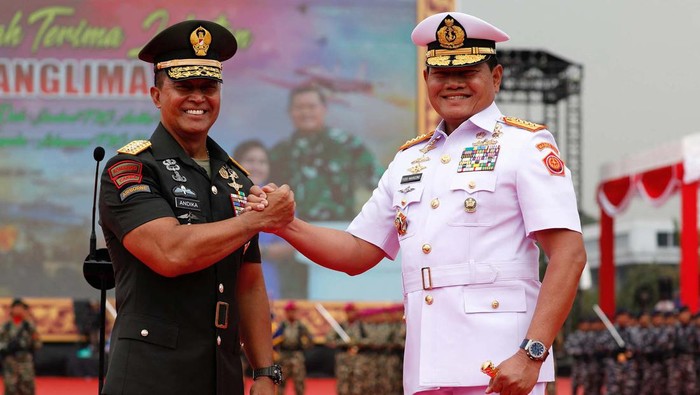 Sertijab Panglima TNI dari Jenderal Andika Perkasa kepada Laksamana Yudo Margono